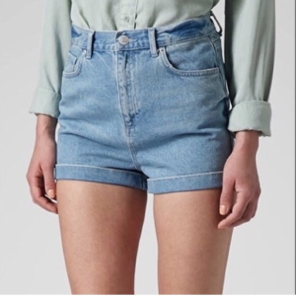 topshop moto mom shorts